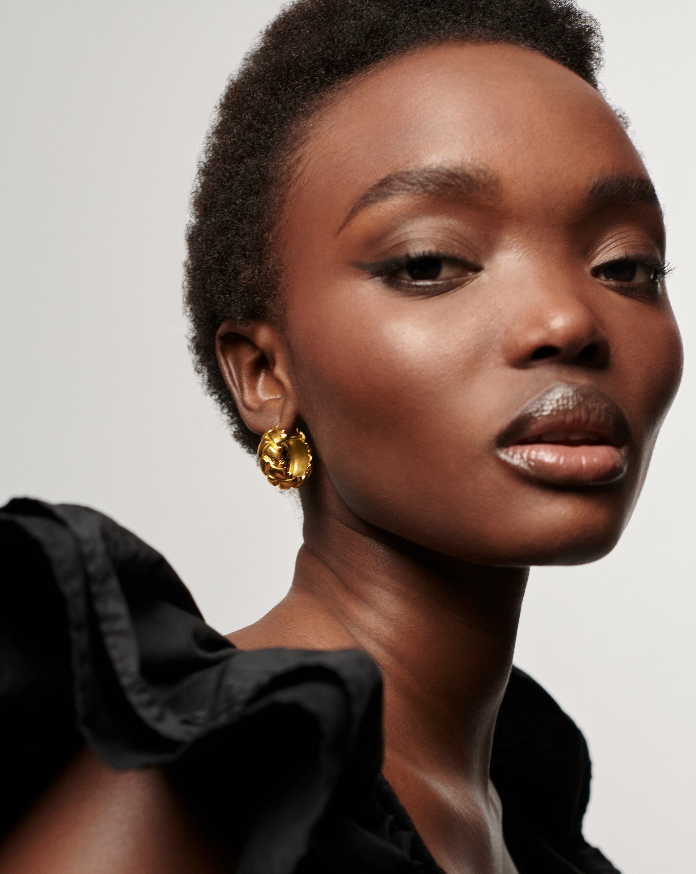 Lucy Williams Waffle Mini Hoop Earrings | 18k Gold Vermeil