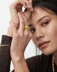 Lucy Williams Dome Waffle Ring | 18k Gold Vermeil