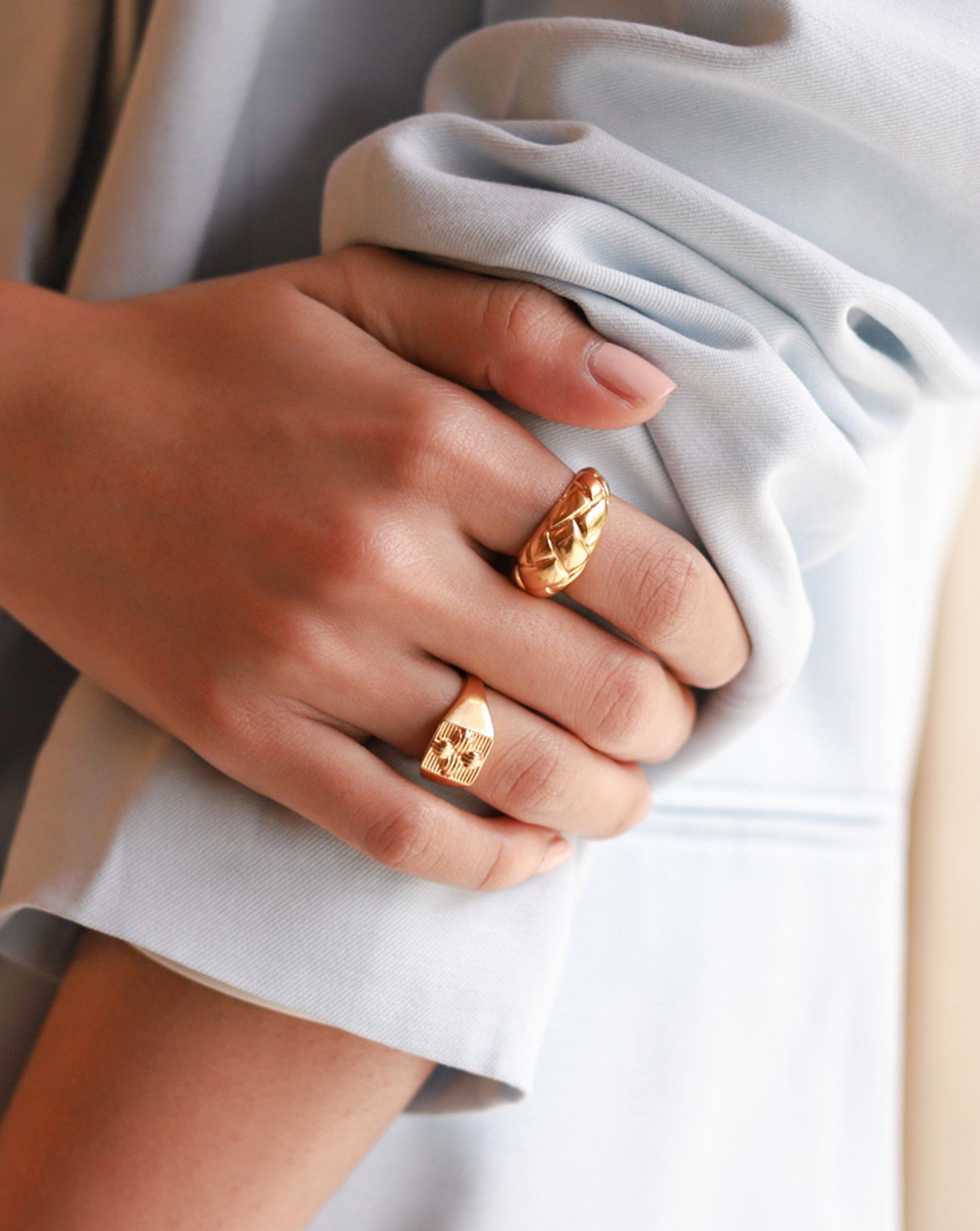 Lucy Williams Dome Waffle Ring | 18k Gold Vermeil