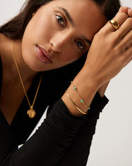 Magma Gemstone Charm Bracelet | 18k Gold Vermeil/Amazonite