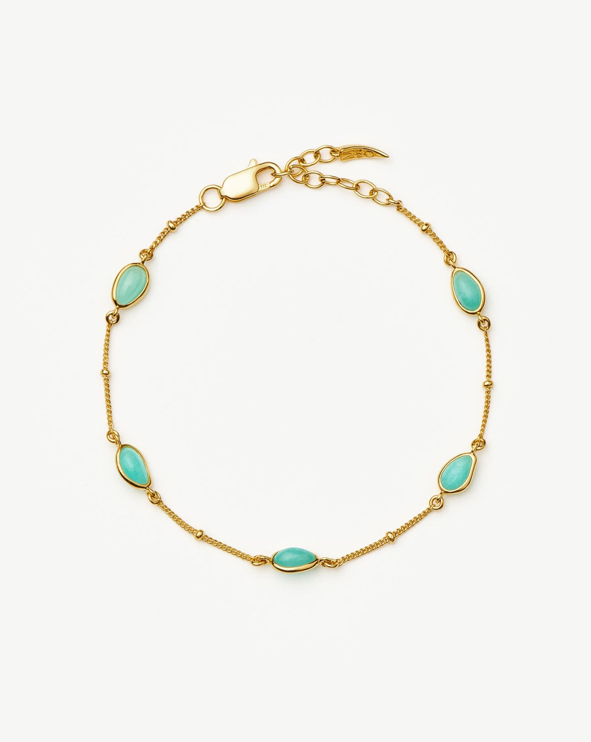 Magma Gemstone Charm Bracelet | 18k Gold Vermeil/Amazonite
