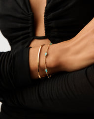 Magma Gemstone Charm Bracelet | 18k Gold Vermeil/Amazonite