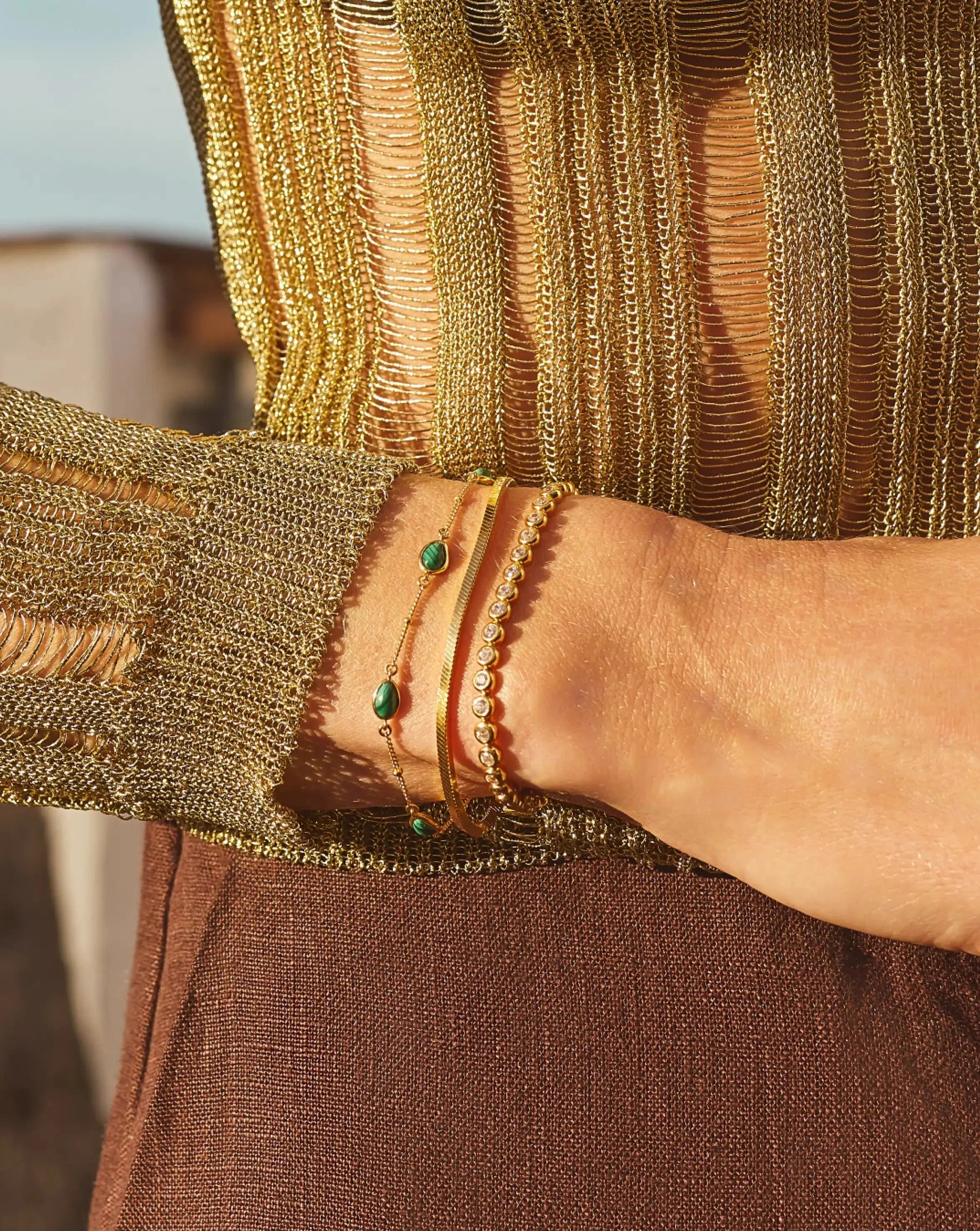 Magma Gemstone Charm Bracelet | 18k Recycled Gold Vermeil on Recycled Sterling Silver