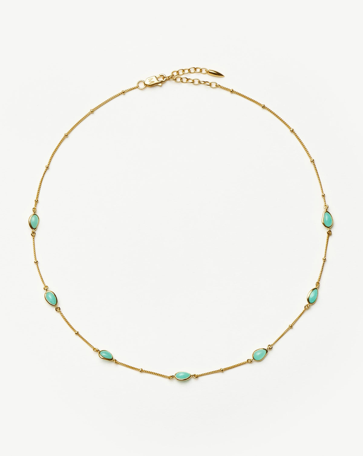 Magma Gemstone Charm Choker | 18k Gold Vermeil/Amazonite