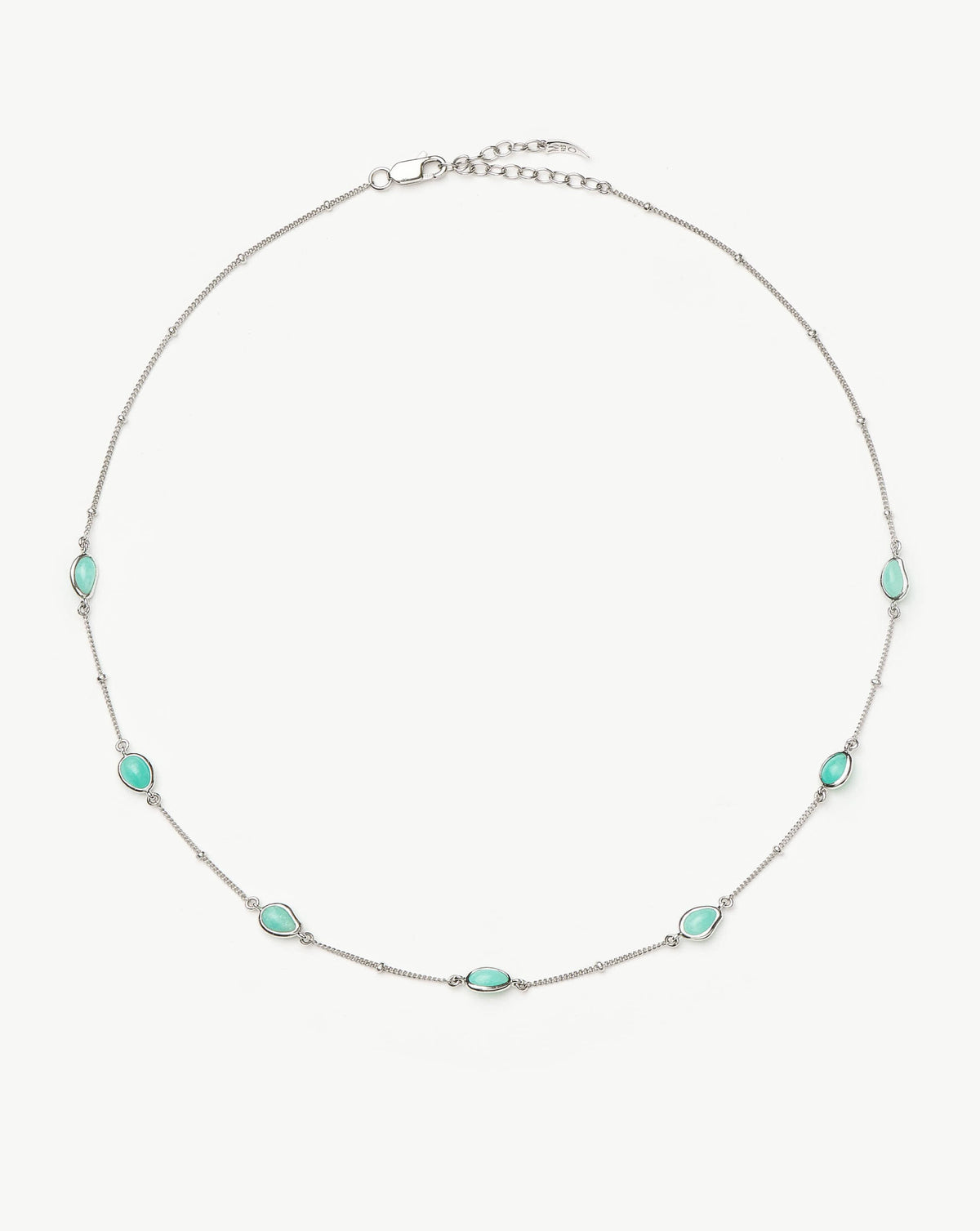 Magma Gemstone Charm Choker | Sterling Silver/Amazonite