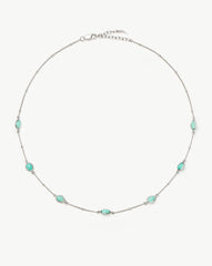 Magma Gemstone Charm Choker | Sterling Silver/Amazonite