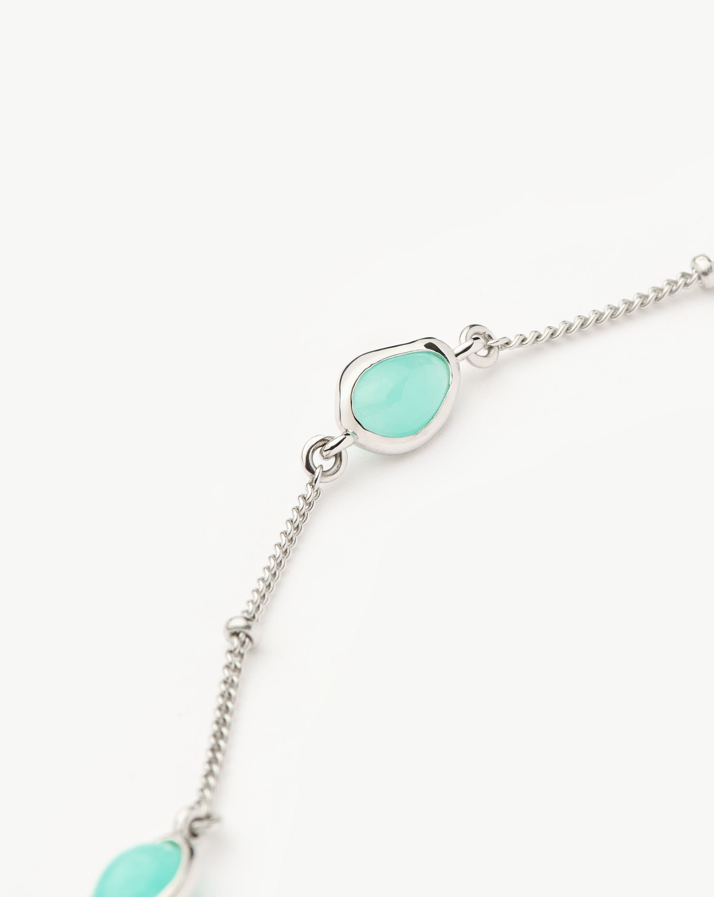 Magma Gemstone Charm Choker | Sterling Silver/Amazonite