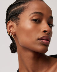 Magma Gemstone Small Hoop Earrings | 18k Recycled Gold Vermeil on Recycled Sterling Silver