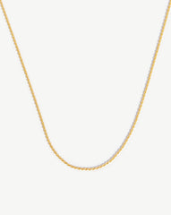 Medium Rope Chain Necklace | 18k Gold Vermeil