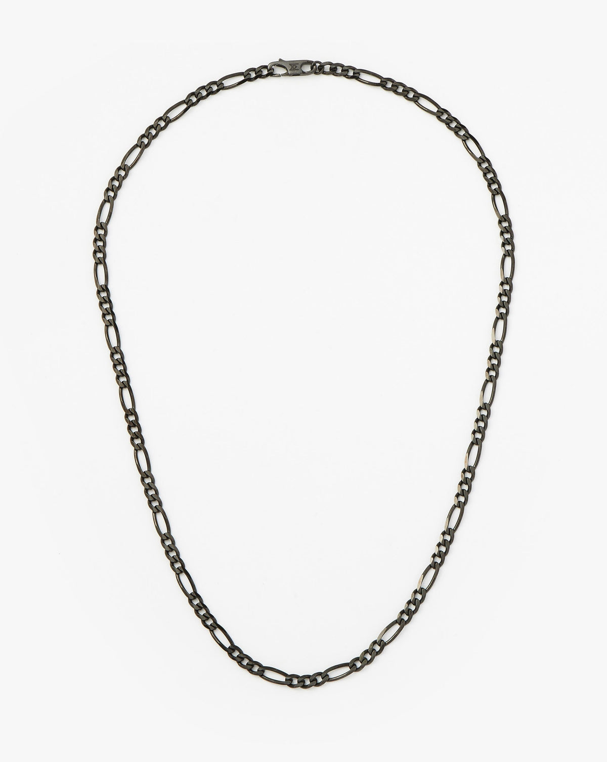 Mens Black Filia Chain Necklace | Sterling Silver