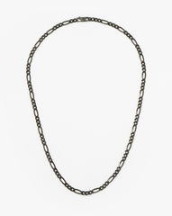 Mens Black Filia Chain Necklace | Sterling Silver
