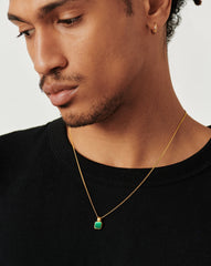 Lucy Williams Mens Square Charm Necklace