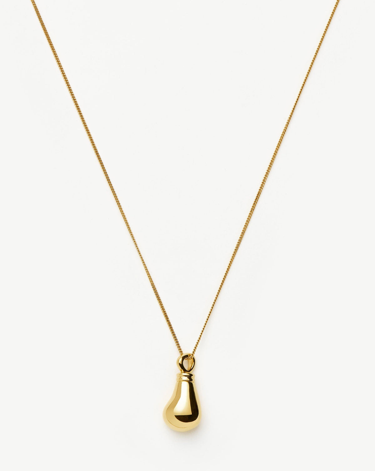 Message in a Bottle Droplet Pendant Necklace | 18k Gold Plated