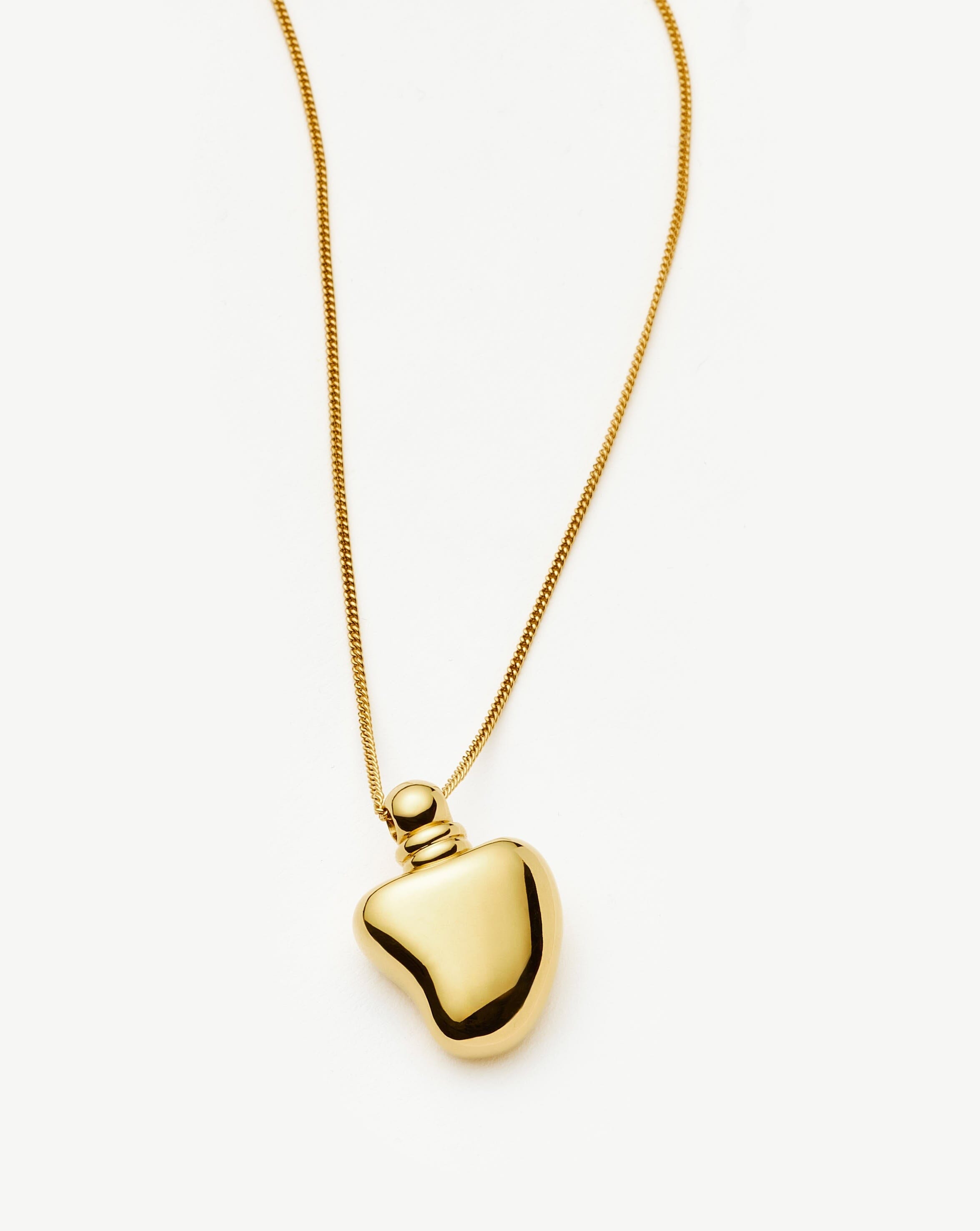 Message in a Bottle Heart Pendant Necklace | 18k Gold Plated