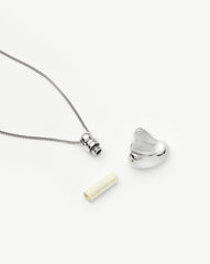 Message in a Bottle Heart Pendant Necklace | Silver Plated