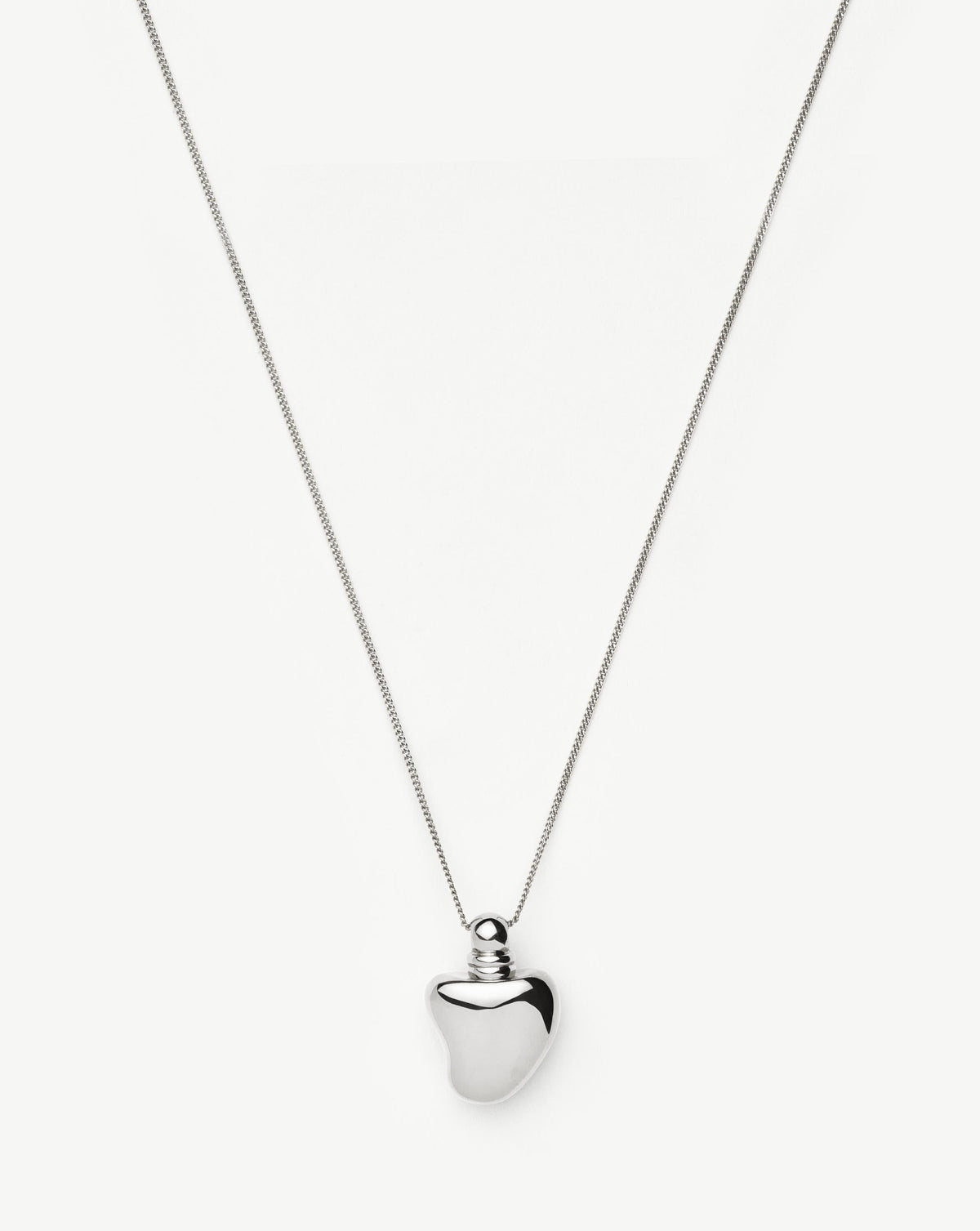 Message in a Bottle Heart Pendant Necklace | Silver Plated