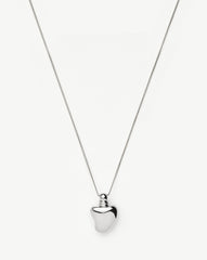 Message in a Bottle Heart Pendant Necklace | Silver Plated