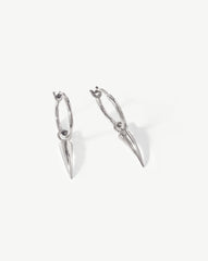 Mini Claw Charm Hoop Earrings