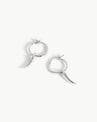 Mini Claw Charm Hoop Earrings