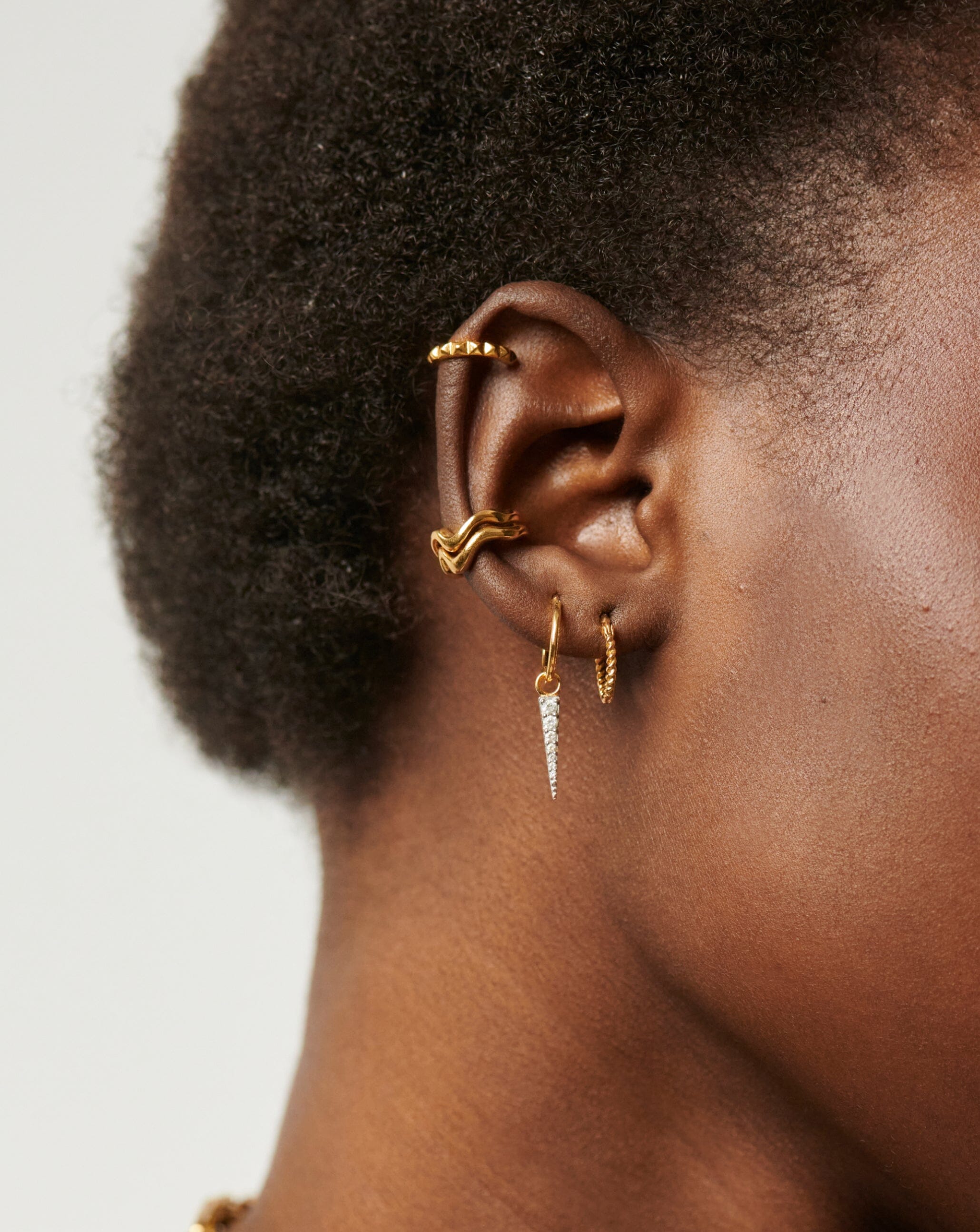 Mini Helical Hoop Earrings