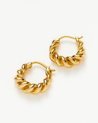 Small Tidal Hoop Earrings | 18k Gold Vermeil