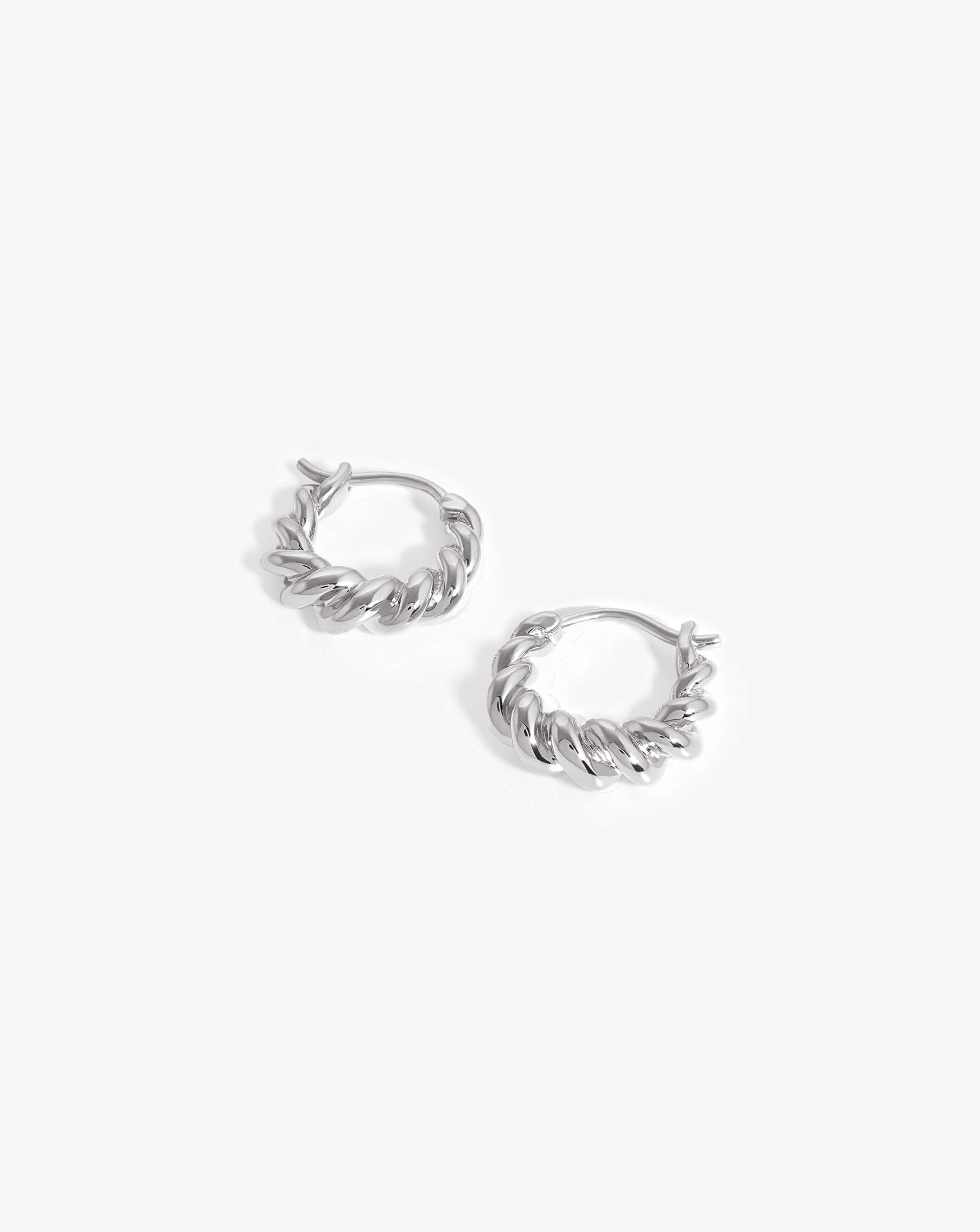 Small Tidal Hoop Earrings | Sterling Silver