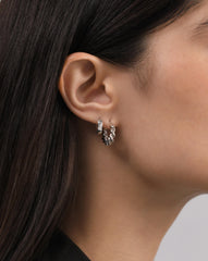 Small Tidal Hoop Earrings | Sterling Silver