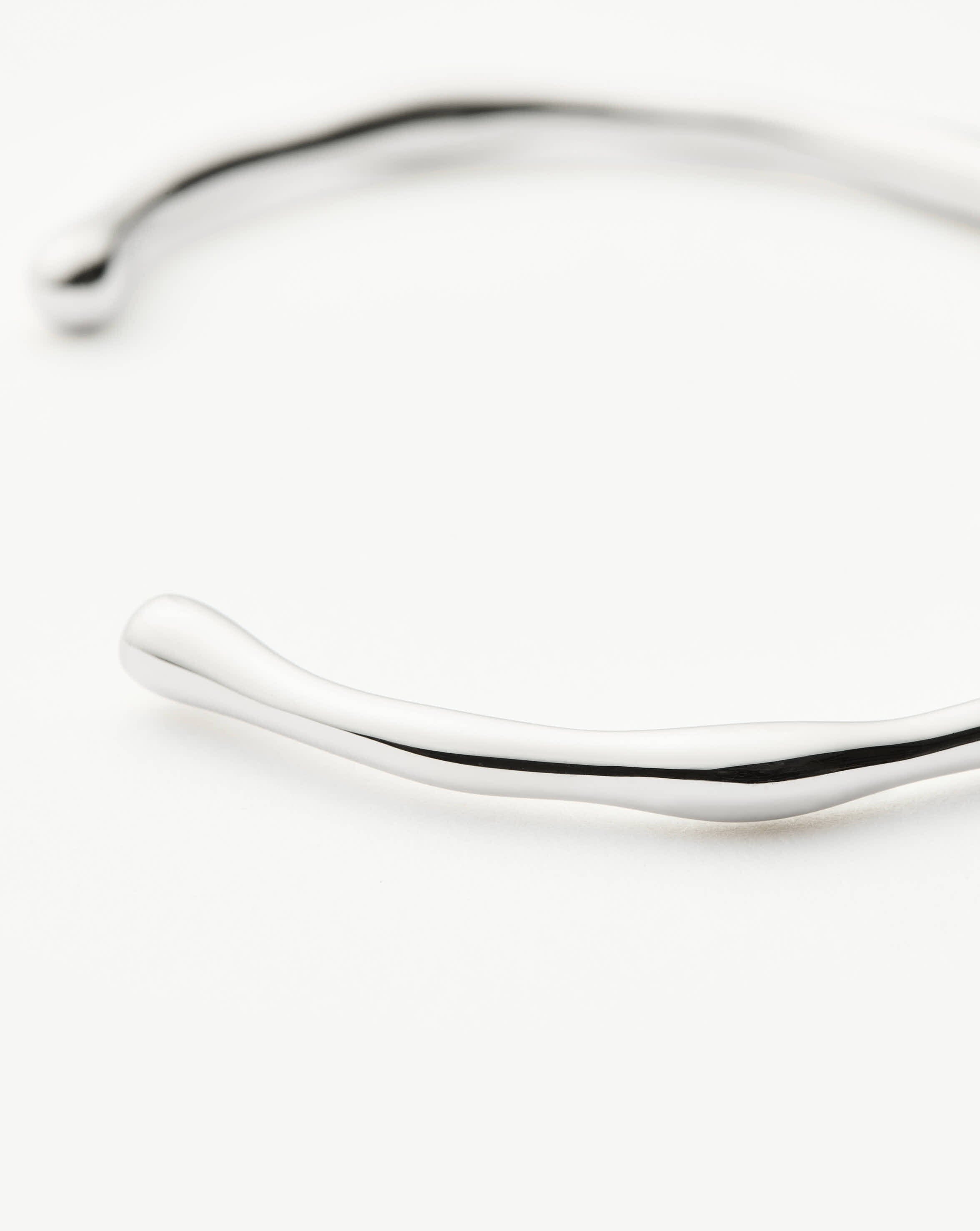 Molten Cuff Bracelet | Silver Plated