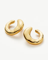 Molten Large Open Stud Earrings | 18k Gold Plated
