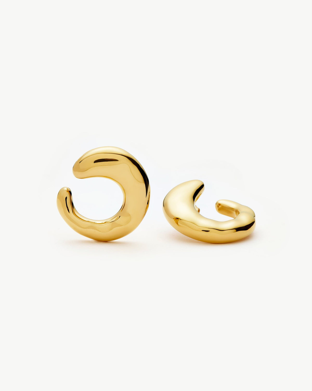 Molten Large Open Stud Earrings | 18k Gold Plated