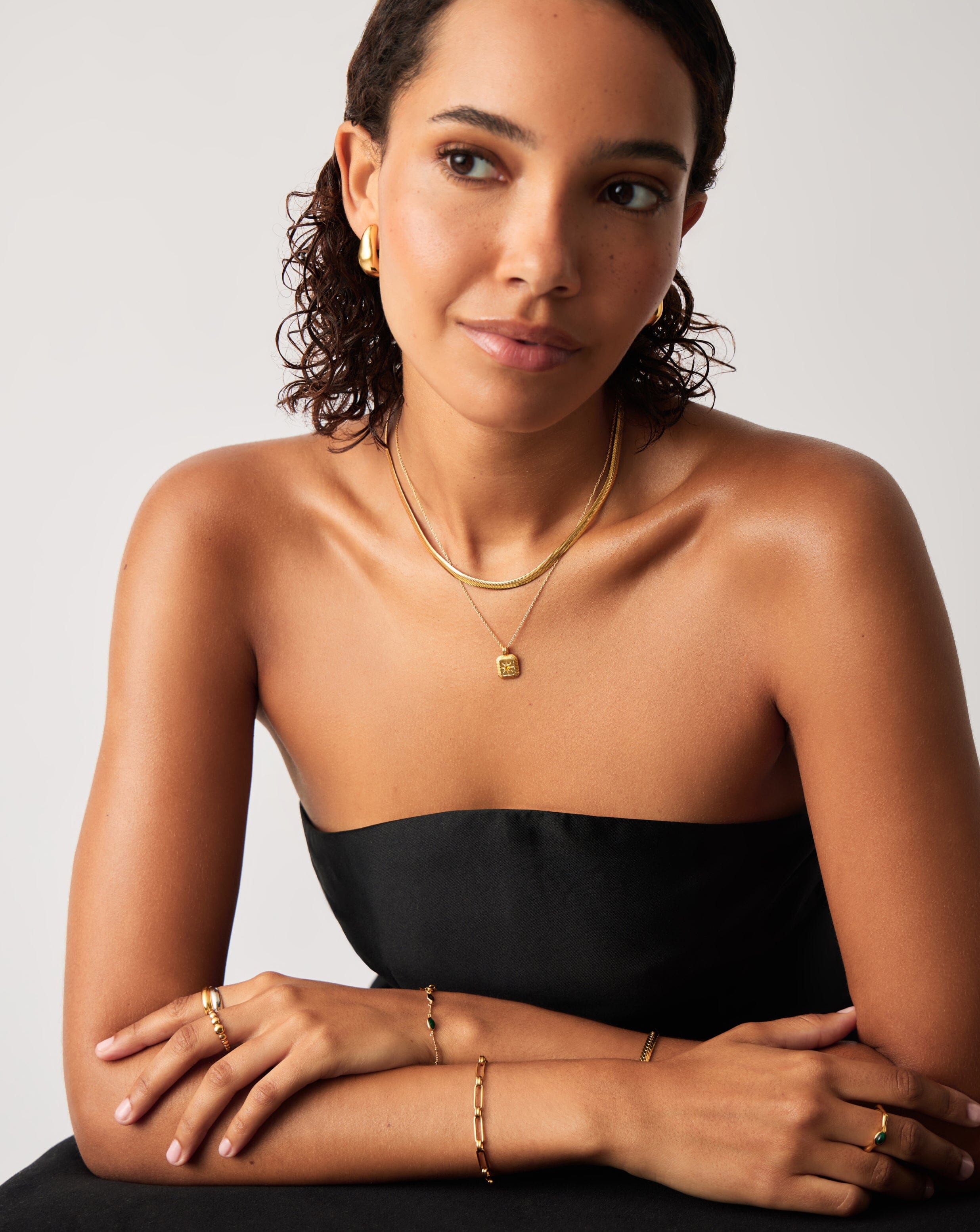 November Birthstone Pendant Necklace | 18k Gold Vermeil/Citrine