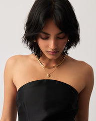 October Birthstone Pendant Necklace | 18k Gold Vermeil/Pink Tourmaline