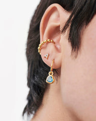 Pave Initial Single Stud Earring - Initial A | 18k Gold Vermeil/Cubic Zirconia