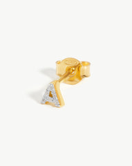 Pave Initial Single Stud Earring - Initial A | 18k Gold Vermeil/Cubic Zirconia