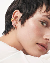 Pave Initial Single Stud Earring - Initial E | 18k Gold Vermeil/Cubic Zirconia