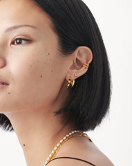 Pave Initial Single Stud Earring - Initial L | 18k Gold Vermeil/Cubic Zirconia