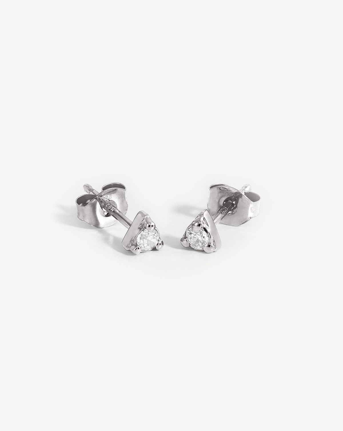 Prism Stud Earrings | Sterling Silver/Cubic Zirconia