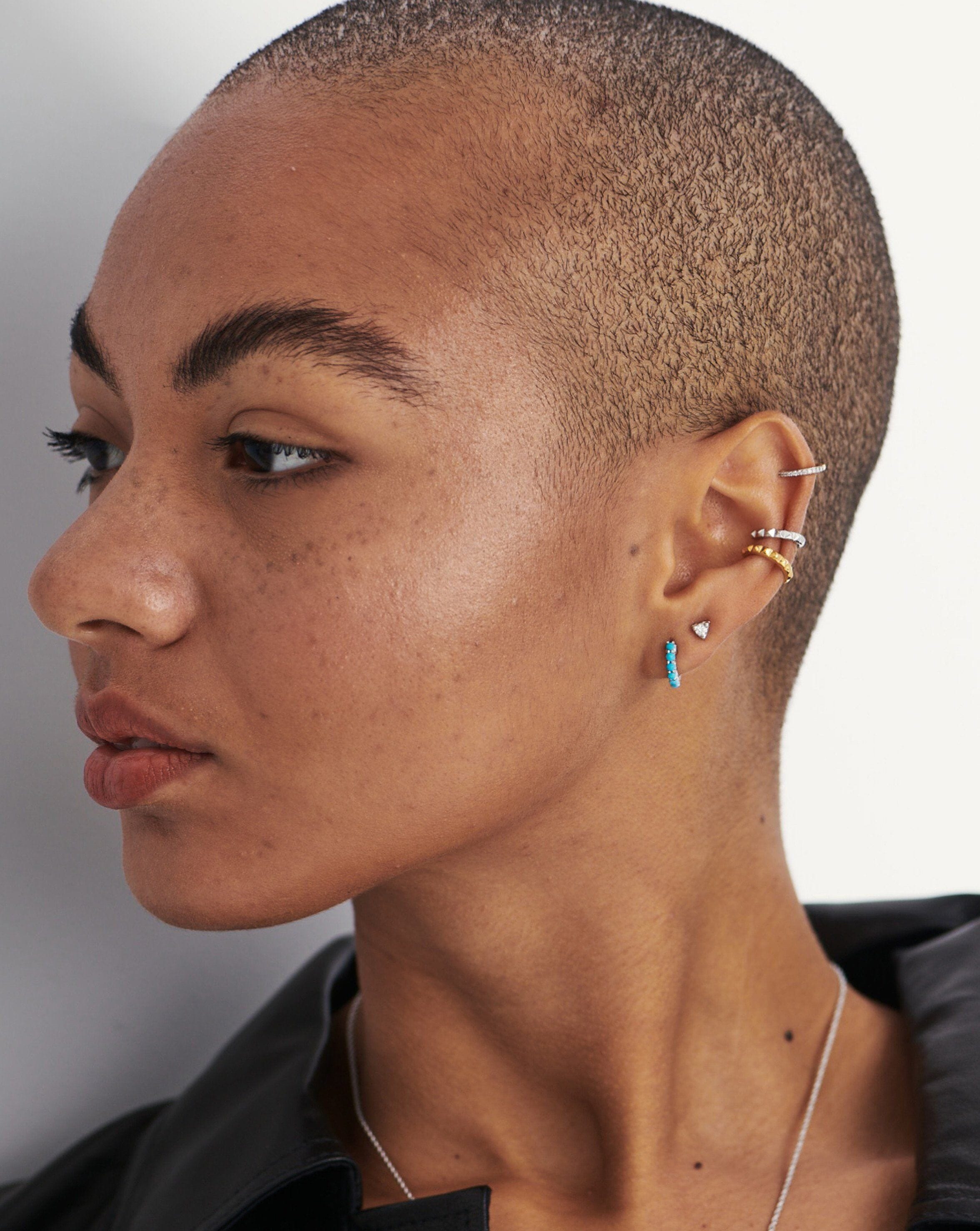 Prism Stud Earrings | Sterling Silver/Cubic Zirconia