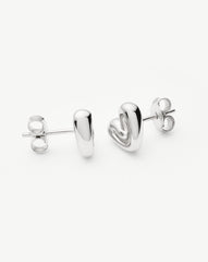 Puffy Heart Mini Stud Earrings | Sterling Silver