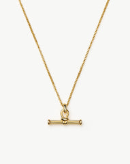 Ridge T-Bar Chain Necklace | 18ct Gold Plated