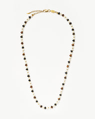 Savi Pearl & Gemstone Beaded Necklace | 18k Gold Plated/Multi