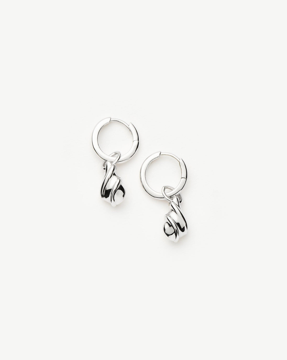 Savi Ridge Droplet Charm Earrings | Sterling Silver