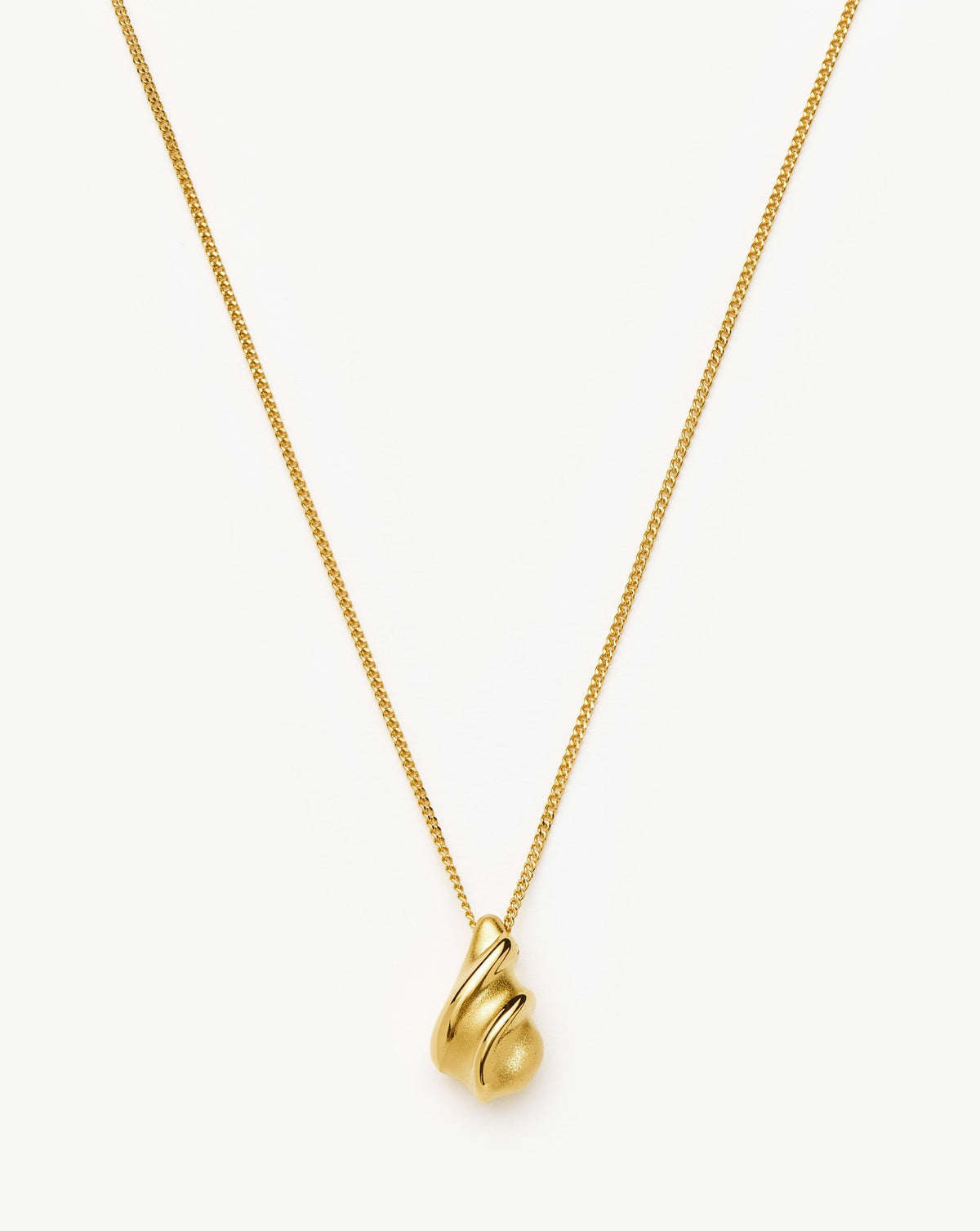 Savi Ridge Droplet Pendant Necklace | 18k Gold Plated