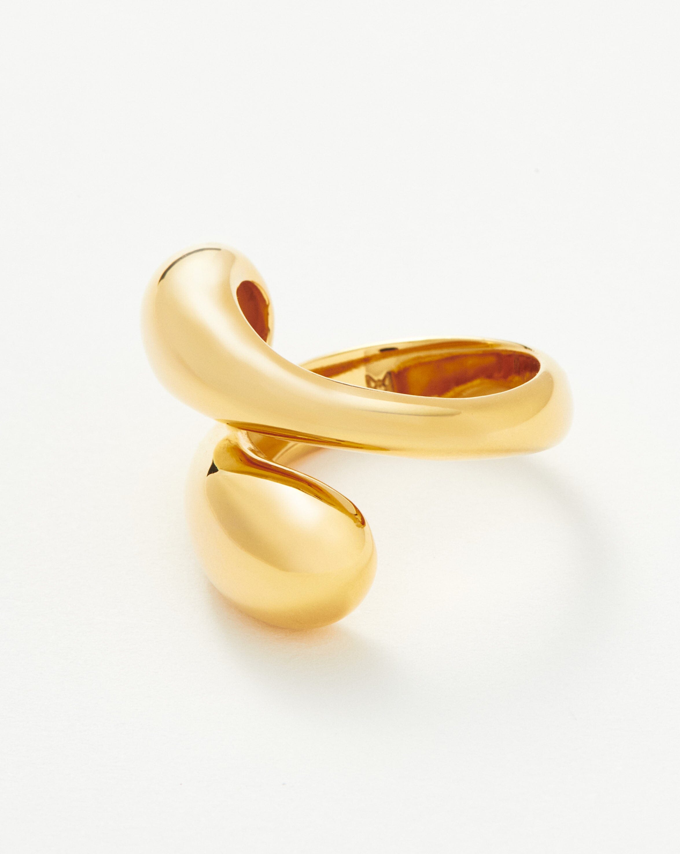 Savi Sculptural Crossover Ring | 18k Gold Vermeil