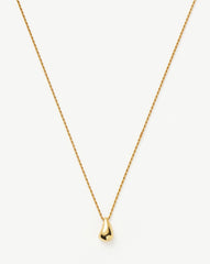 Savi Sculptural Droplet Pendant Necklace | 18k Gold Vermeil