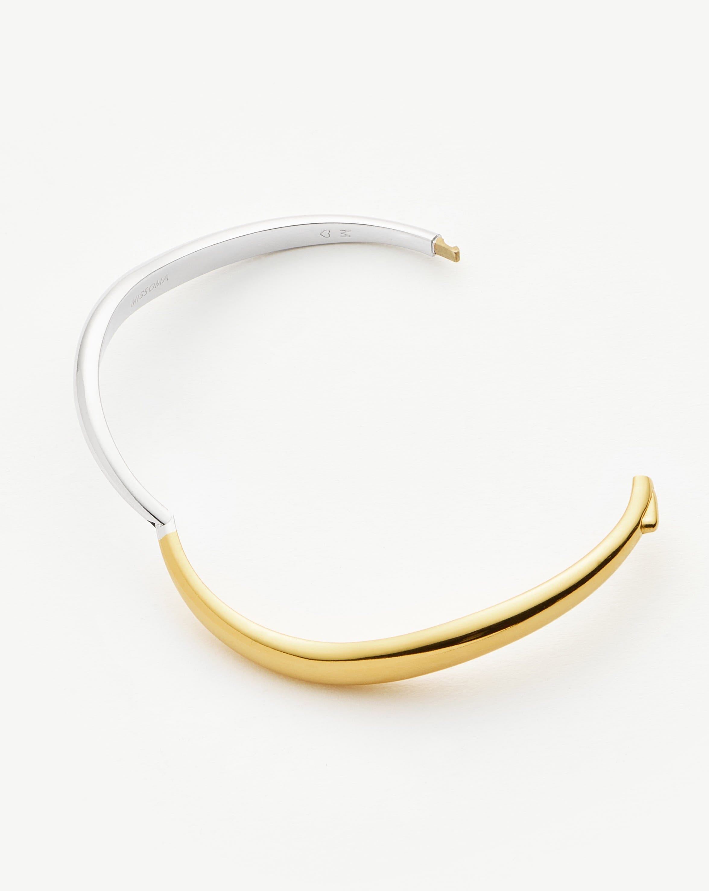 Savi Signature Hinged Bangle | Mix Metal