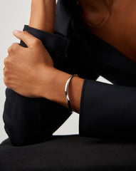 Savi Signature Hinged Bangle | Mix Metal