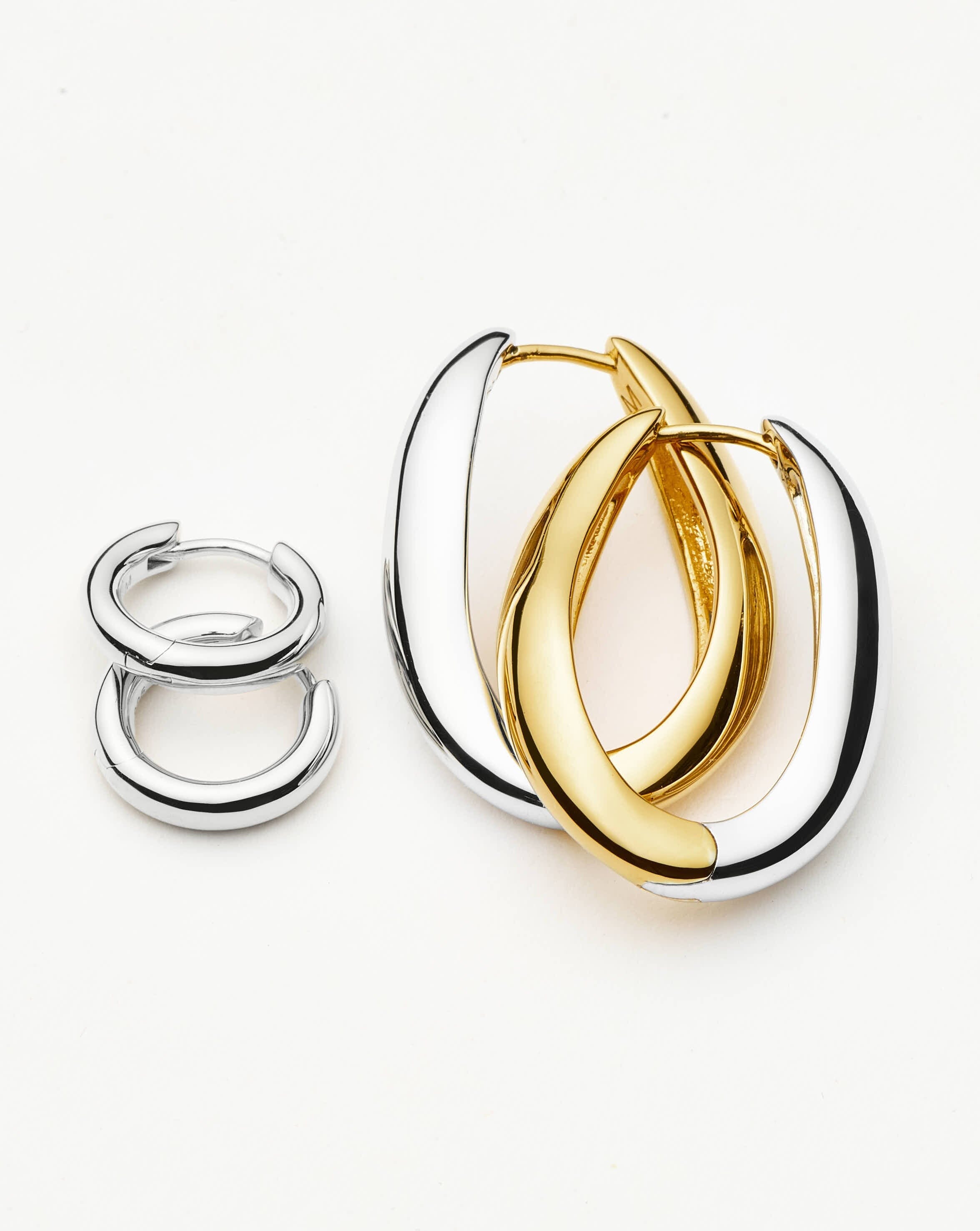 Savi Signature Hoop Set | Silver/Mixed Metal