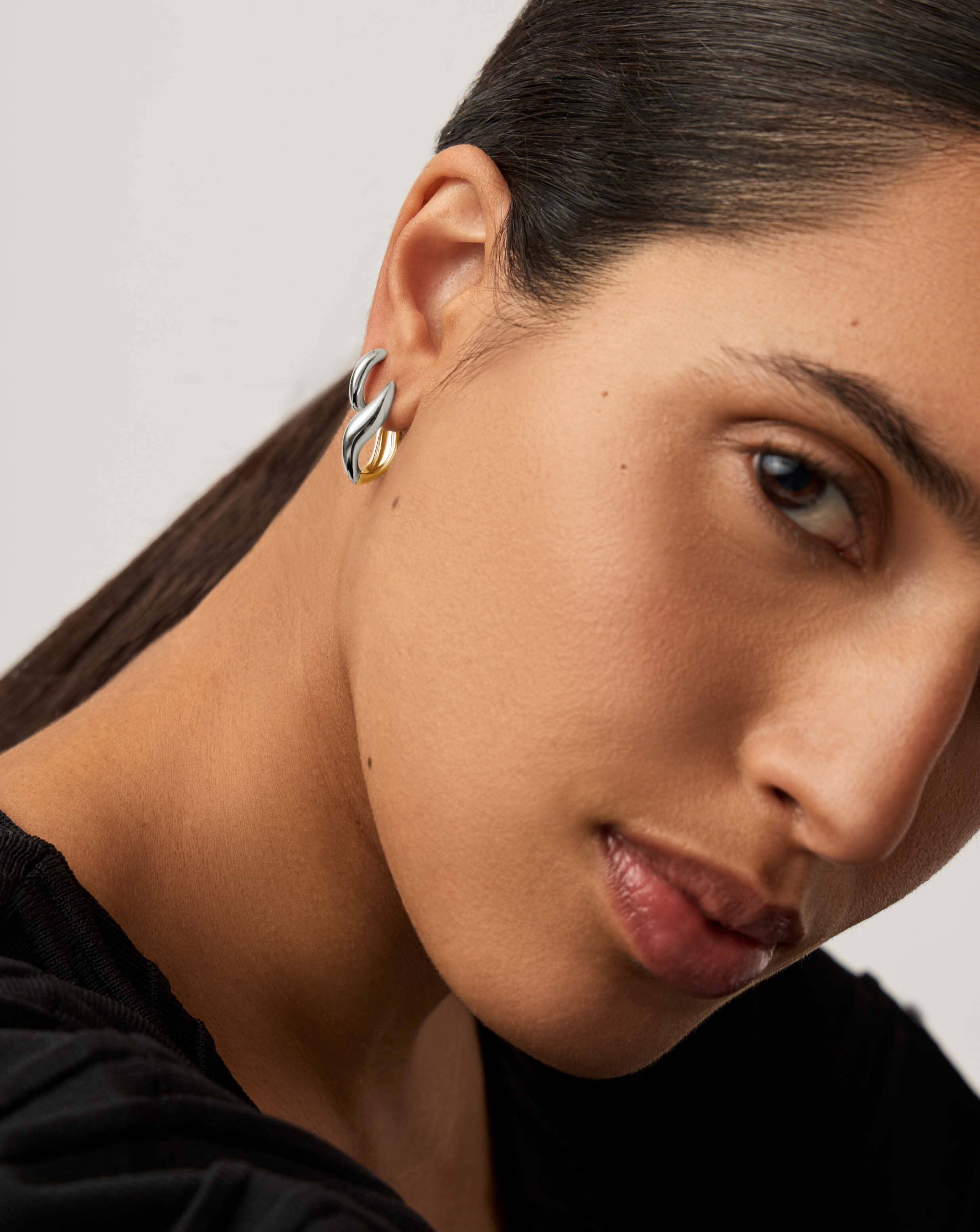 Savi Signature Hoop Set | Silver/Mixed Metal