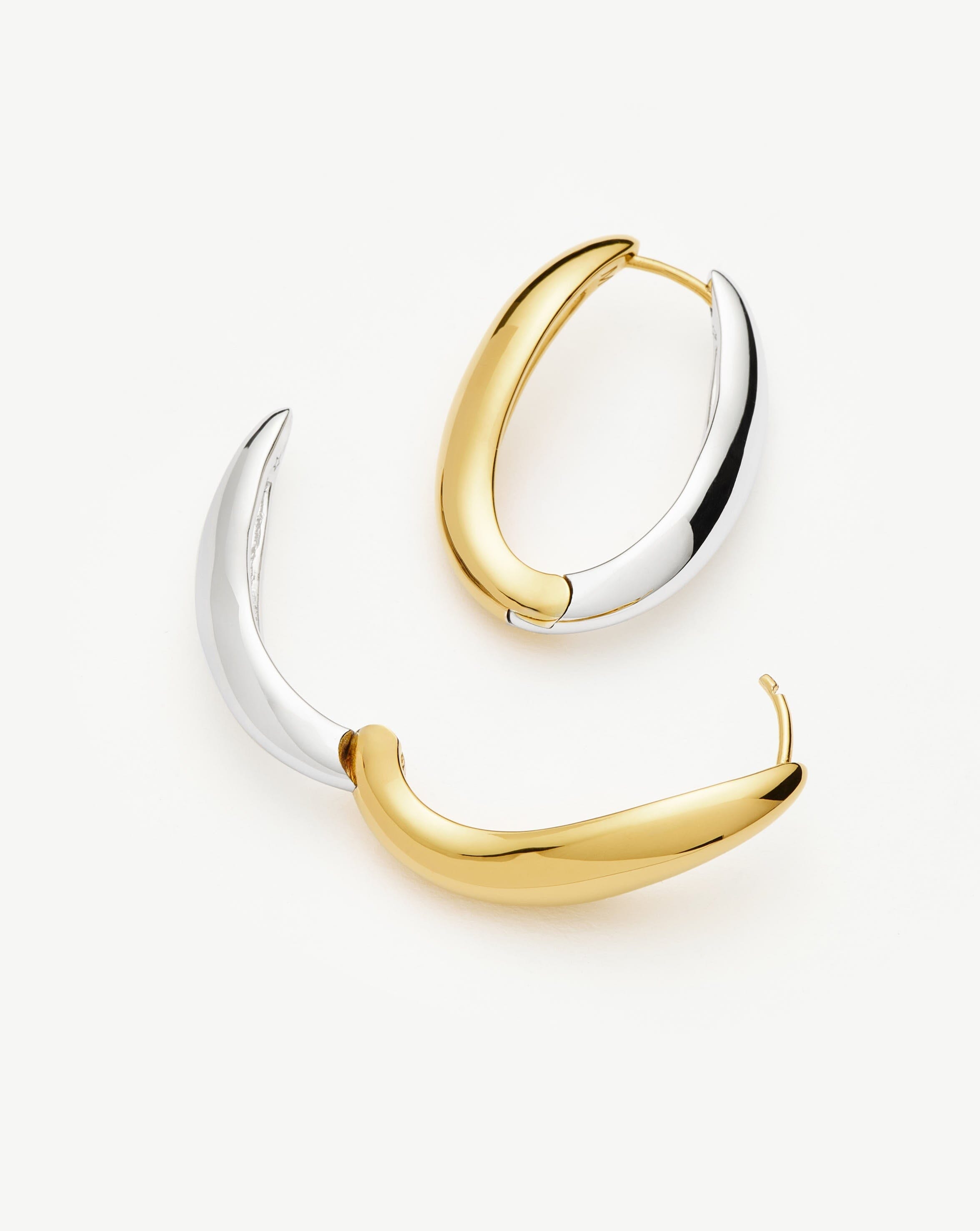 Savi Signature Medium Hoop Earrings | Mix Metal